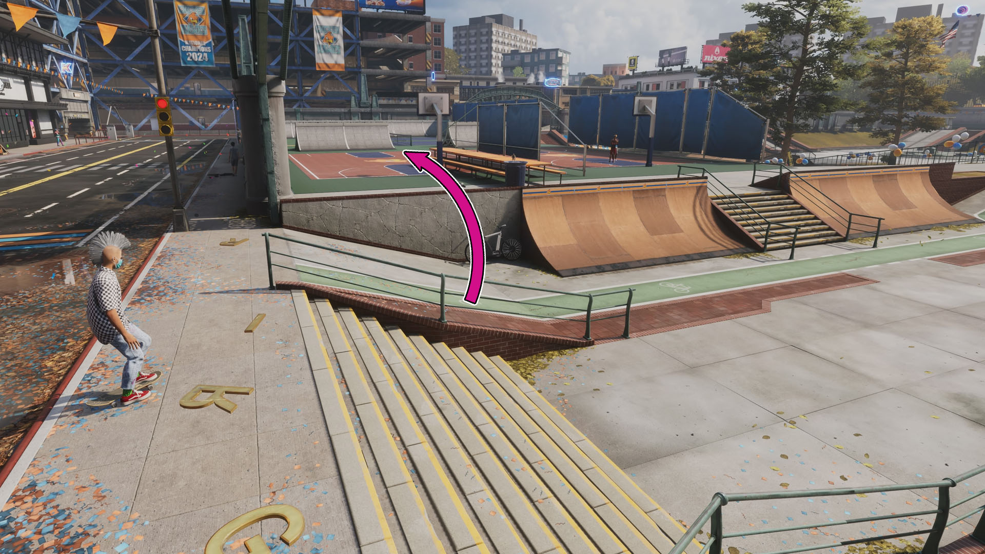 How to boneless spine transfer between the courts in Tony Hawk’s Pro Skater 4